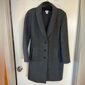 J. Crew Felted Duster Overcoat - Charcoal Gray Size 4